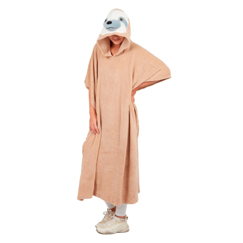 Poncho de Paresseux Beige Adulte PtitClown