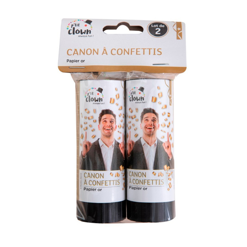 Canon Confettis 11 cm - Lot de 2 PtitClown