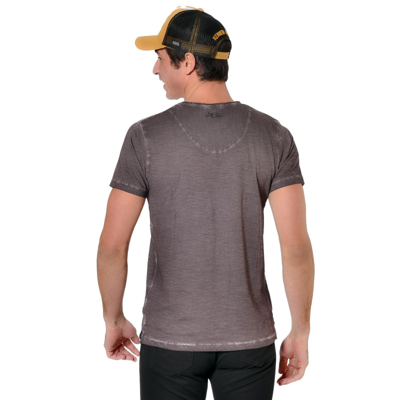 T-Shirt Homme Gris Foncé Logo Von Dutch 