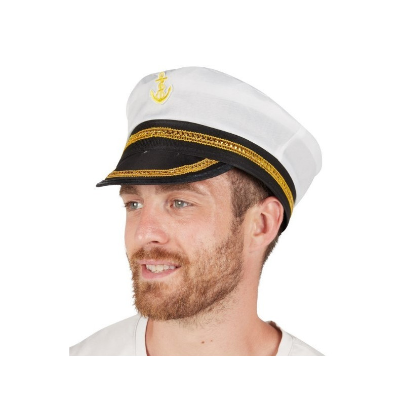 Chapeau Casquette de capitaine adulte - Déguisement capitaine marin adulte The Duck