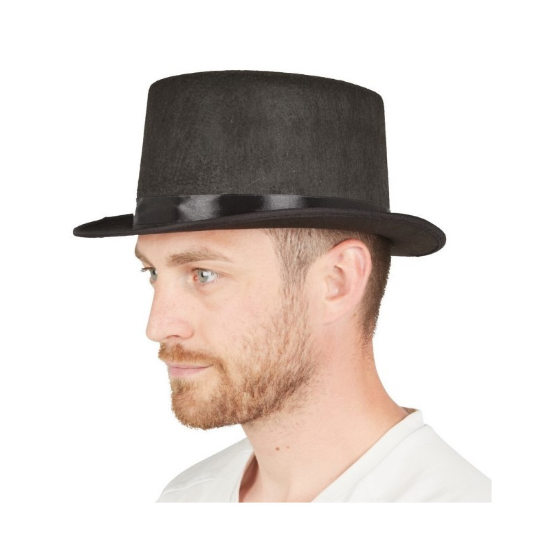 Chapeau Haut de Forme Adulte Noir - Déguisement charleston homme The Duck