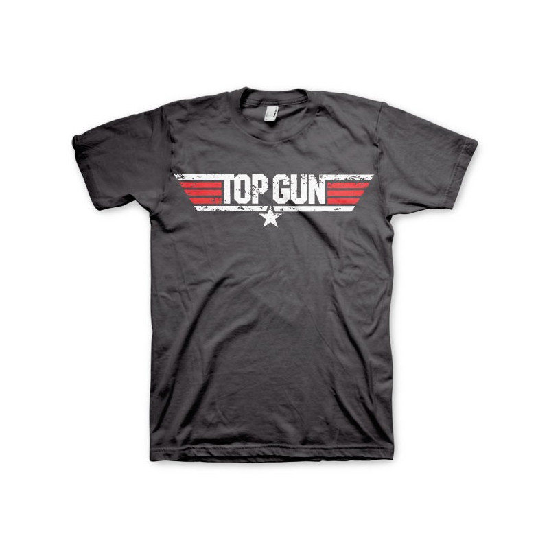 T-Shirt Top Gun Distressed Logo Top Gun