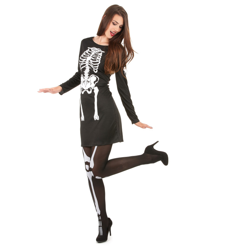 Déguisement squelette femme Halloween Jadeo