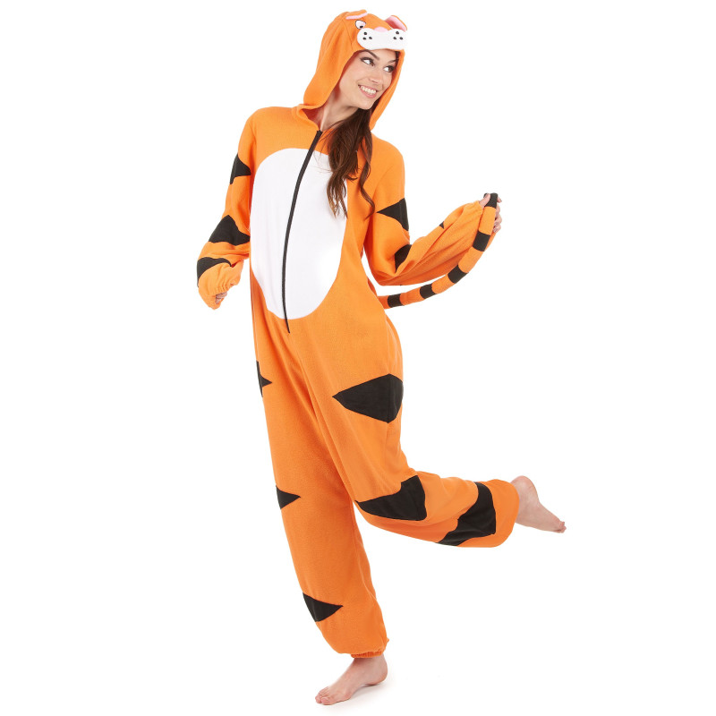 Combinaison à capuche tigre femme Jadeo