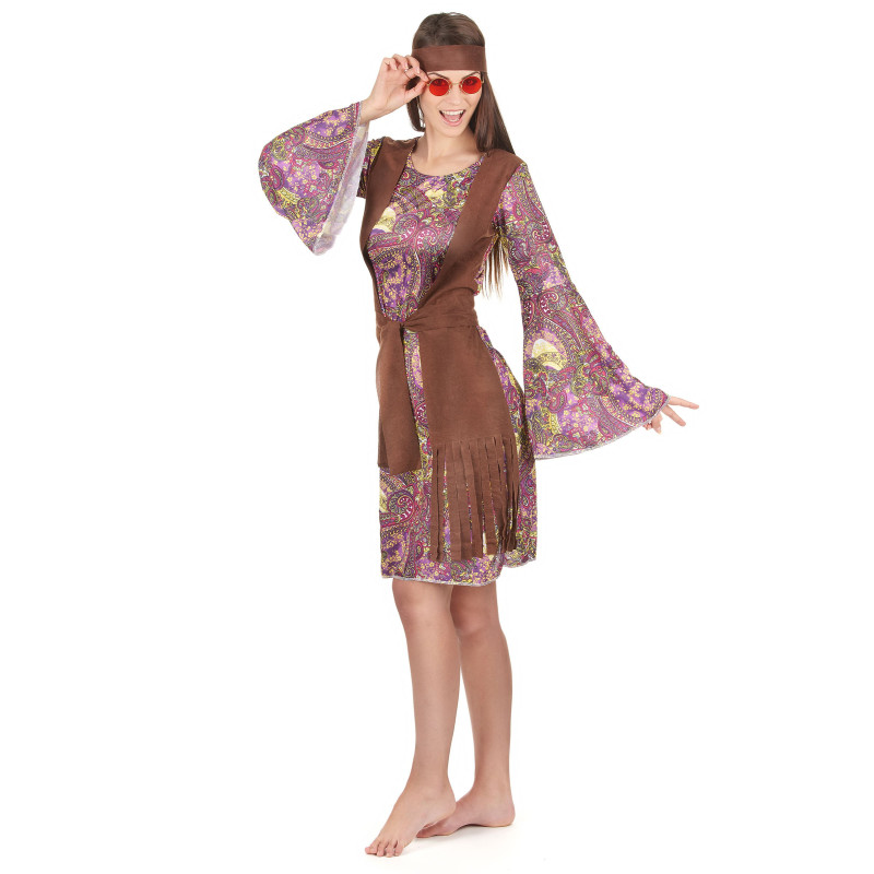 Déguisement hippie motif paisley femme Jadeo