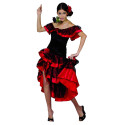 Déguisement danseuse de flamenco femme rouge et noir Jadeo