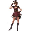 Déguisement steampunk bordeaux luxe femme Jadeo