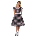 Déguisement robe 50's à  pois roses femme Jadeo