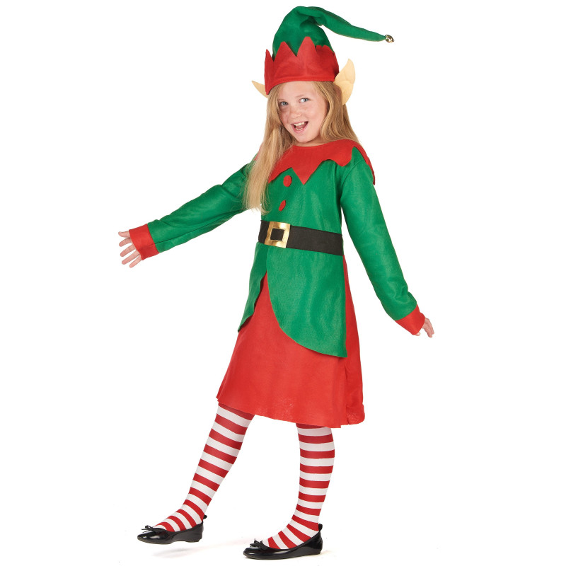 Déguisement robe elfe de Noël fille Jadeo