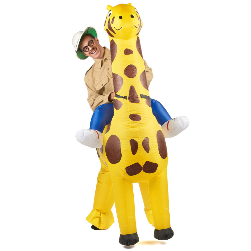 Déguisement girafe gonflable adulte Jadeo