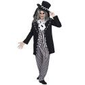 Chapelier fou conte de fée Halloween noir-blanc homme Jadeo