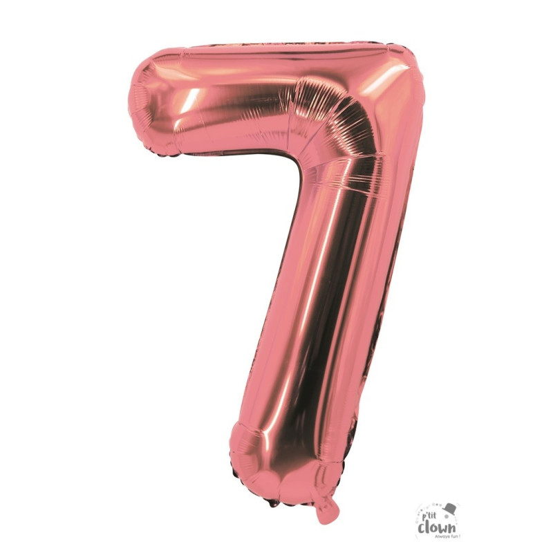 Ballon Aluminium Chiffre 0 85 cm Rose Gold PtitClown