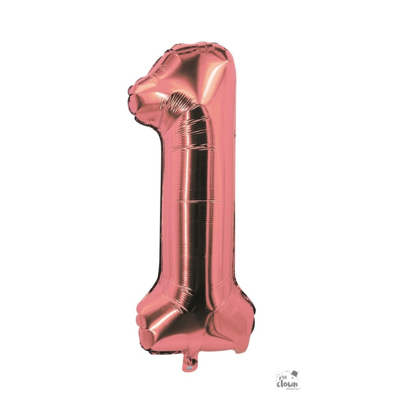 Ballon Aluminium Chiffre 0 85 cm Rose Gold PtitClown