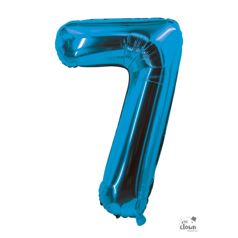 Ballon Aluminium Chiffre 0 85 cm Bleu PtitClown