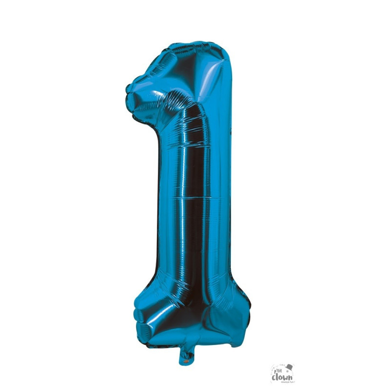 Ballon Aluminium Chiffre 0 85 cm Bleu PtitClown