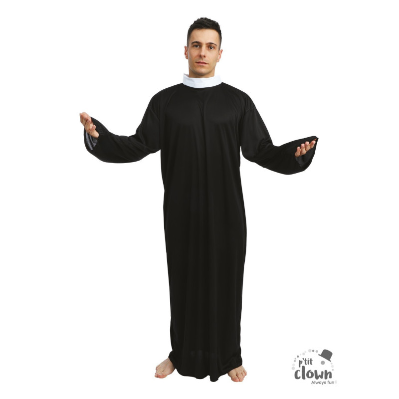 Déguisement Curé Prêtre Homme Noir - Costume prêtre homme religion The Duck