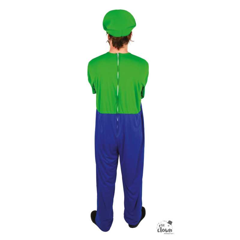 Costume Plombier Vert et Bleu luigi ptitclown the duck