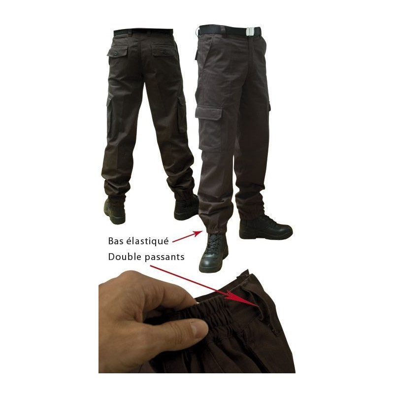 PANTALON CARGO NOIR DCA FRANCE - Equipement militaire Habillement Quaerius