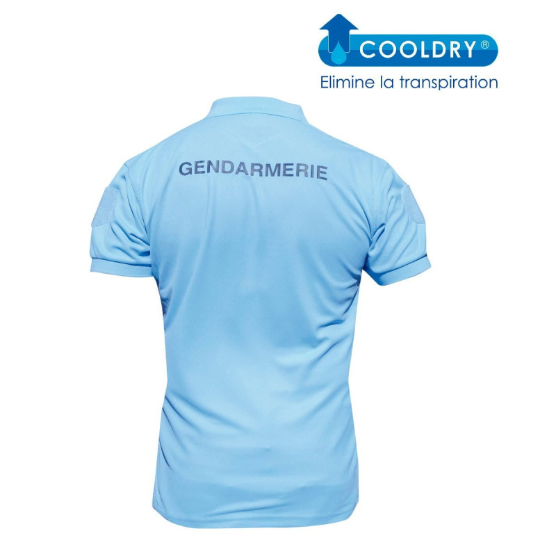 Polo Gendarmerie Cooldry Respirant Bleu DCA France - Tenue gendarmerie polo respirant cooldry Quaerius