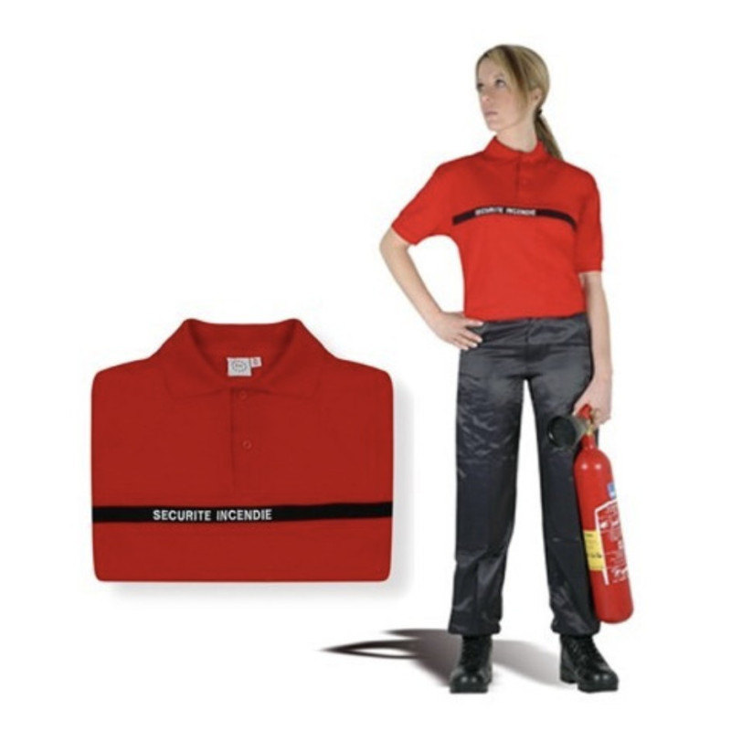 Polo Rouge SSIAP Sécurité Incendie Patrol Equipement - Equipement sécurité incendie polo rouge quaerius