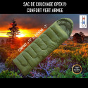 Sac de Couchage Confort Vert kaki armée Opex - tenue militaire sac de couchage armée de terre française Quaerius