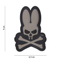 Patch 3D PVC Skull Lapin Gris 101 Incorporated - Patches Quaerius