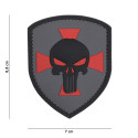 Patch 3D PVC Shield Punisher Croix Gris 101 Incorporated - Accueil sur Quaerius.com - Vêtements militaire et Equipeme