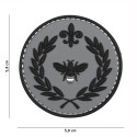 Patch 3D PVC Napoleon Abeille Gris 101 Incorporated - Patches Quaerius