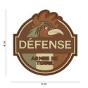 Patch 3D PVC Defense Armée de Terre Marron 101 Incorporared - Patches Quaerius