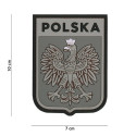 Patch 3D PVC Shield Pologne Gris 101 Incorporated - Patches Quaerius