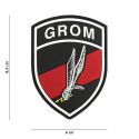 Patch 3D PVC GROM Pologne Noir et Rouge 101 Incorporated - Patches Quaerius