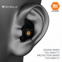 Bouchons d'Oreille Thermo-Moulés avec Filtres pour Tirs Decibullz - Bouchons anti-bruit Quaerius