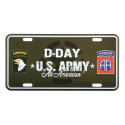 Plaque Immatriculation US D-Day Allied Star Van Os Imports - Plaques Metal Deco sur Quaerius.com - Vêtements militaire et Equi