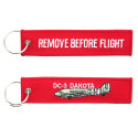 Porte Clé Identification Remove Before Flight Flight Dc3 Dakota Fostex - Porte Clé sur Quaerius.com - Vêtemen