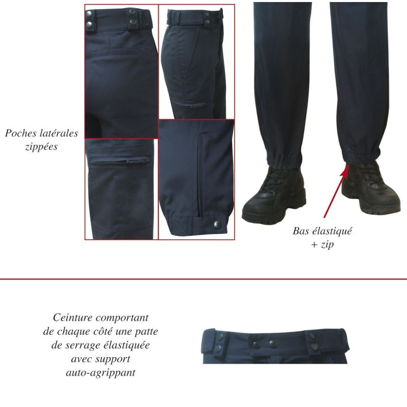 Pantalon Gendarmerie Homme avec Zip YKK patrol equipement