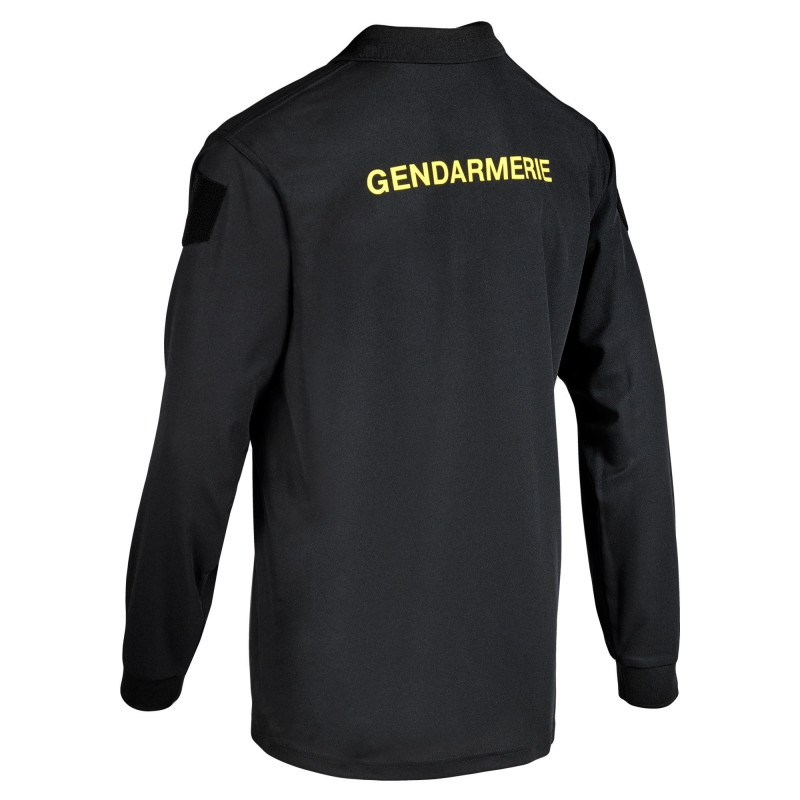 Polo Gendarmerie Cooldry Manches Longues Noir Gendarmerie Mobile DCA France - Polos sur Quaerius.com - Vêteme