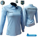 Polo Gendarmerie Cooldry Femme Manches Longues Bleu DCA France - Polos sur Quaerius.com - Vêtements militaire