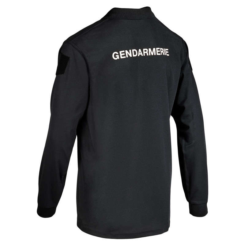 Polo Gendarmerie Cooldry Manches Longues Noir Gendarmerie Départementale DCA France - Polos sur Quaerius.com 