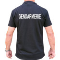 Polo Gendarmerie Homme Noir Sérigraphie Gendarmerie Départementale patrol equipement