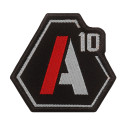 Patch A10 brodé blanc/rouge sur tissu noir A10 Equipment - Patches sur Quaerius.com - Vêtements militaire et Equip