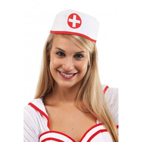 Chapeau d'Infirmière Femme blanche & rouge - Chapeaux / Coiffes sur The  Duck.fr